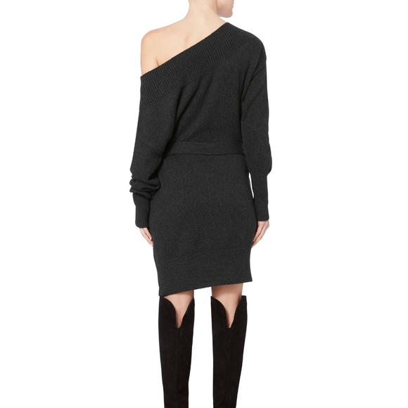 intermix off shoulder slouchy wool sweater dress - Picture 3 of 7